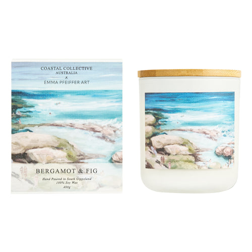 COASTAL COLLECTIVE LIMITED - EDITION BERGAMONT & FIG CANDLE 400G