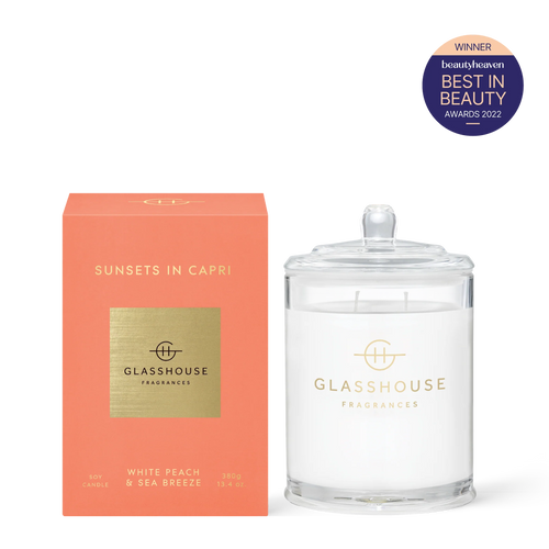 GLASSHOUSE CANDLE SUNSETS IN CAPRI 380G