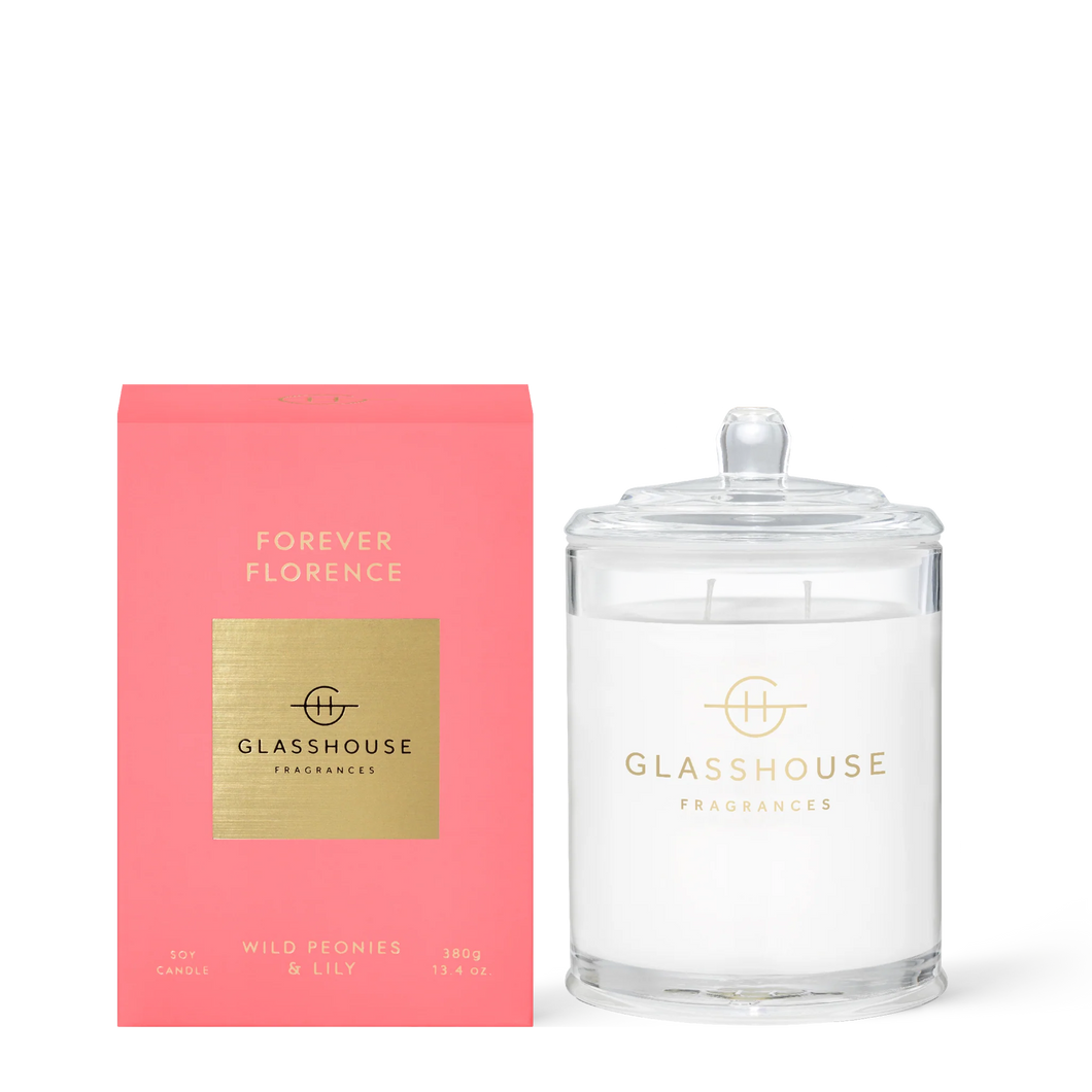 GLASSHOUSE CANDLE FOREVER FLORENCE 380G