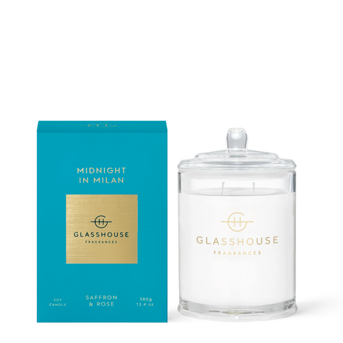 GLASSHOUSE CANDLE MIDNIGHT IN MILAN 380G