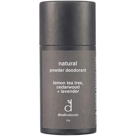DINDI NATURAL POWDER DEODORANT LEMON TEA-TREE CEDARWOOD AND LAVENDER