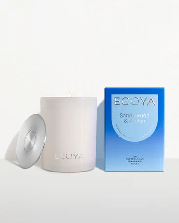 ECOYA SANDALWOOD AND AMBER CANDLE 400g