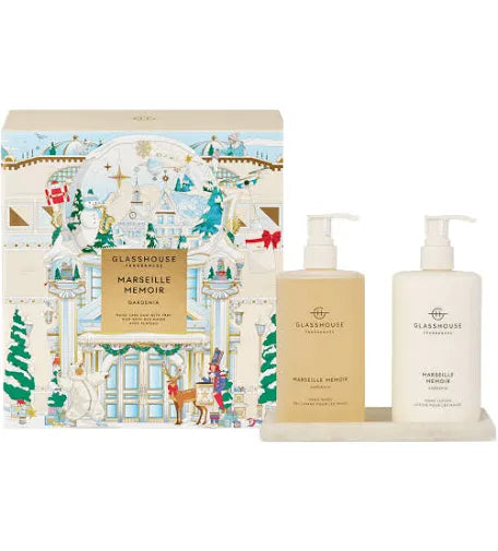 GLASSHOUSE Glasshouse Fragrances 450ml Hand Lotion & 450ml Hand Wash - Hand Care Duo Set - Marseille Memoir