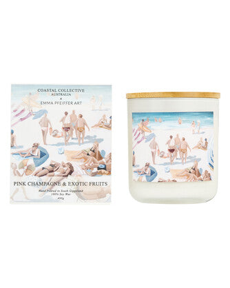 COASTAL COLLECTIVE LIMITED-EDITION -CANDLE Pink Champagne & Exotic Fruits 400G