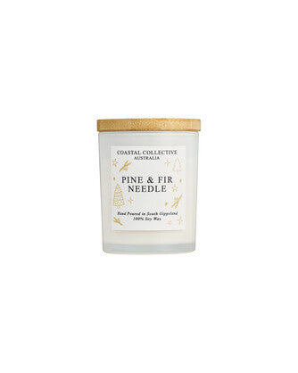 COASTAL COLLECTIVE CHRISTMAS PINE & FIR NEEDLES CANDLE Small
