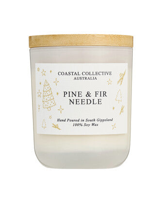 COASTAL COLLECTIVE CHRISTMAS PINE & FIR NEEDLES CANDLE LARGE