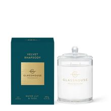 GLASSHOUSE Velvet Rhapsody 380g Candle - Flowers of Phillip Island