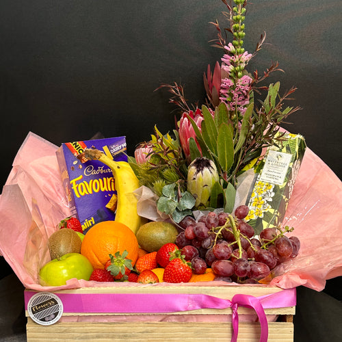 A Floral and Fruit Medley Basket
