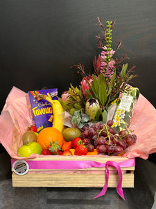 A Floral and Fruit Medley Basket
