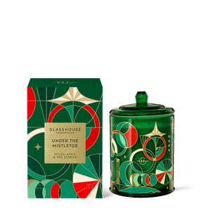 GLASSHOUSE CANDLE UNDER THE MISTLETOE 380G