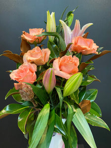 Oriental Lillies and Roses