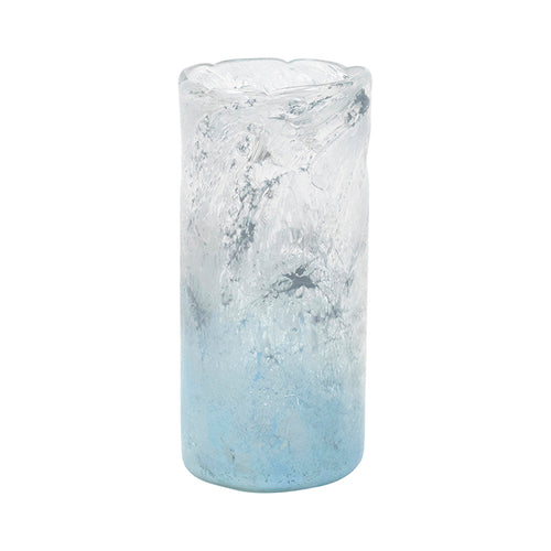 Ocean Blue White Vase Tall
